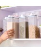 Hainice Cereal Dispenser Plastic Kitchen Storage Box Container Rice Dry Food Candy Organizer Bin with Pour Spout and Measuring Cup Clear 2kg Airtight Keeper - B091BZ8H9SD