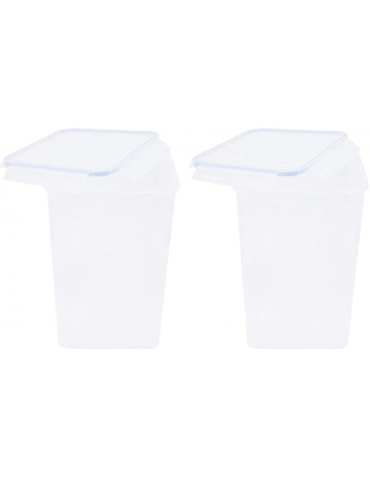 iplusmile 2pcs Airtight Food Storage Containers Cereal Storage Box Kitchen Canisters Jar Dispenser Bin with Lid for Rice Grain Spaghetti Noodles Pasta Flour Sugar Candy Cookie Dry Goods 6.5L - B0B1LQHFC5L