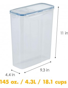 Lock & Lock HPL714F Rectangular Storage Container with Flip Top Lid Clear Blue 4.3 L - B002GZZGS8Z