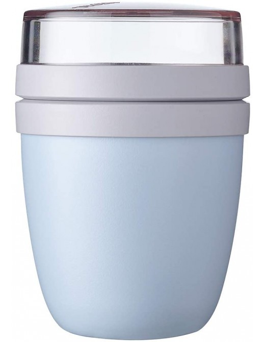 Mepal Lunchpot Ellipse Mini Nordic Blue 300ml Practical Cereal Cup Yoghurt Cup To Go Mug Suitable for zer Microwave and Dishwasher Polypropylene 470ml - B08Y56BBQFE