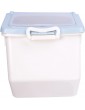 Mikiso 10KG 22Lb Rice Storage Container Airtight Food Container with Sealed Cereal Grain Organizer with Wheels for KitchenAbout 50 Cup - B09Q8D7T99N