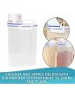 Portable Size Transparent Plastic Kitchen Food Cereal Container Grain Storage Case Bean Bin Rice Storage Box Transparent - B097H5N19SV