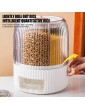 Qihuyi 10KG Grain Dispenser Rotatable Rice Cereal Bucket 6-Grid Dry Food Storage Container Good Sealing and Moisture-Proof Rice Storage Box for Kitchen - B0B2R7CDP9V