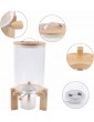Rice Dispenser 5L 8L Capacity with Measuring Cup Dry Food Storage Container Glass with Airtight Lid for Kitchen Soybean Corn Cereal Wooden Stand Easy to Install - B09X342YHZO