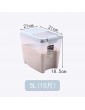Rice Storage Container Cereal Container 5kg 13kg Airtight Moistureproof Cereals Beans Flour Food Storage Box with Wheels and Measuring Cup Khaki - B08QCYH6C3H