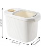 TAOMENG Large Rice Container Dry Food Bin Container,Cereal Rice Storage Bin Large Dry Food Store Box With Measuring Cup For Cereal Flour Pet Food - B09XFD9FT1W