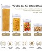 TOROTON Airtight Food Storage Container Set 7 Piece Set Air Tight Snacks Cereal Pantry & Kitchen Container BPA-Free Clear Plastic Canisters with Durable Lids 24 Chalkboard Labels and 1 Marker - B07XC16DCPQ