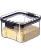 Wukesify Sealed Storage Tank Reusable Food Containers with Lids Household Food Container for Oatmeal Grain Cereal Pasta Flour - B0B1N6W9L4F