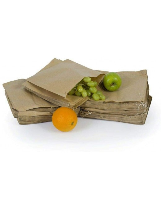 100 X 6 Small Brown Paper Bags Brown Kraft Bag Food Bag Takeaway GreaseProof Paper Bags - B07ZXWYCQ2B