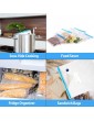 15PCS Reusable Vacuum Food Sealer Bags + 4PCS Sealing Clip Leakproof Degradable Freezer Bag BPA Free Ziplock Bag Lunch Sandwich Snacks Fruit Bag for Food Storage Meal Prep and Sous Vide - B08MXK1Y4NI