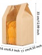 50 Pieces Kraft Food Packaging Storage Bread Toast Bags Bakery Bag with Window Bread Paper Bag Bread Bakery Bag for Bread Cake Chocolate Candy Snack Packaging - B094JBHWYVZ