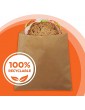 500 x Brown Strung Kraft Paper Food Bags Groceries paper sandwich bags | 6 7 8 10 12 bags | Paper Fruit Bags Vegetables Candy Sweets Crafts 12 x 12 inch - B09HKR7SG4T