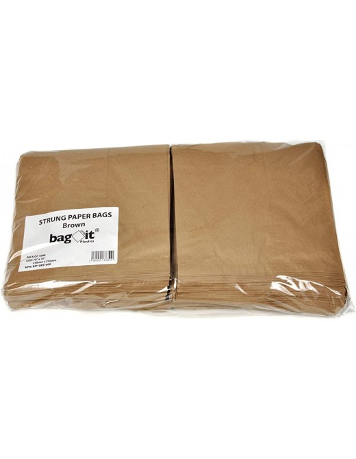 bag it Plastics Brown Paper Food Bags 10 x 10 Strung Pack of 1000 - B005ZAWPDAE