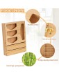 Bamboo Ziplock Bag Organiser with Labels and Adhesive Hooks JC-Houser Food Storage Bag Holders Plastic Bag Organiser for Kitchen Drawer Compatible with Gallon Quart Sandwich Snack Bags - B09PZPQ3B6Y