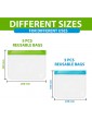 ESCECO Reusable Freezer Bags Airtight Food storage bags Reusable Sandwich Bags BPA Free Snack bag for Kids and chopped Vegetable storage solution – Exclusive pack of 10 5 Large 5 Medium Bags - B09B26QRK2R