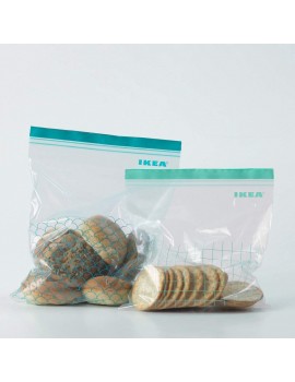 ISTAD IKEA Food Freezer Bags Plastic 30 Bags – Blue Seal - B01FU58OACV