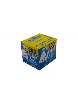 LECUBE Food and Freezer Bags | 200 Bags in a Handy Dispenser Carton | Twist Ties and Write-On Panels | Freezer-Safe - B004EK3IQKM