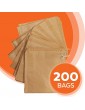 M P 200 x Brown Strung Kraft Paper Food Bags 12x12 inch use Groceries Sandwiches Fruit Vegetables Sweets Crafts - B09L81GY91A
