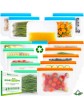 MHSEcoFriendly 15 Pack Reusable Freezer Bags Strong Leakproof Enhanced Design Easy Open & Close Reusable Food Bags & Storage Bags Reusable Sandwich Bags Snacks Fruits Veg Soup Lunch & Travel Bags - B08R7PQ7BBK