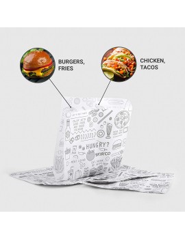 Pack of 350 pcs SKIR’CO Fast Food Bags 15 x 15 cm Sandwich Sacks Food Wrap Snack Storage Grease Resistant 350 - B08XY45QK2Q