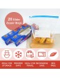 Package Dine Ziplock Bags 20 Pcs Reusable Freezer Bags of 1 Gallon Capacity Ziplock Pouches for Storing Food Resealable Plastic Food Bags to Maintain Freshness - B0976232SWU