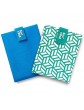 Roll'eat Pack of 2 Units | BOC’n’Roll Active Blue and BOC’n’Roll Tiles Green | 2 Reusable Ecological Sandwich Wraps | BPA Free - B08QR79BN6R
