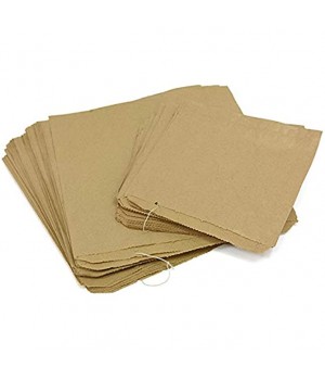 Sabco Kraft Brown Paper Bags Ideal For Food Groceries Sandwiches Pick N Mix Sweets And As Fruit Veg Bags. Disposable Lunch Bags Eco Friendly 100 8.5 x 8.5" - B08WC681NYG