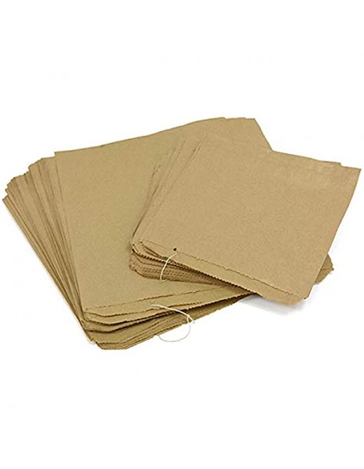Sabco Kraft Brown Paper Bags Ideal For Food Groceries Sandwiches Pick N Mix Sweets And As Fruit Veg Bags. Disposable Lunch Bags Eco Friendly 100 8.5 x 8.5 - B08WC681NYG
