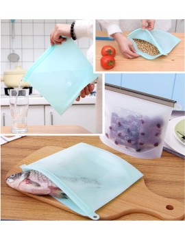 SOOJET Reusable Silicone Food Storage Bags 4 Pack Versatile Preservation Bag Container Leakproof Snack Bags with Freezer Airtight Seal for Sandwich Sous Liquid Fruit Vegetables Wrap - B07RPQ1DLDR