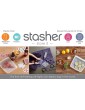 Stasher Re-Usable Food-Grade Platinum Silicone Sandwich and Snack Bag for Eating From Cooking Freezing and Storing In Protecting Electronic Devices Organising Travelling Set of 2 Clear - B07GQV4Z8DU