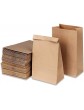 VEYLIN 120 Pieces Brown Kraft Paper Bags Medium Food Bags for Sandwich Bread Vegetable Paper Gift Bags for Birthday Parties Wedding 21 x 12 x7cm - B082QSX4H2G