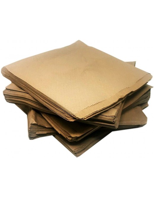 We Can Source It Ltd 7 x 7 Paper Bags Brown Kraft for Sweets Food Sandwiches Grocery Gift 100 Bags - B094XBNM4ZI