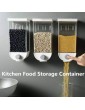 1pc Kitchen Food Storage Container Wall Mounted Oatmeal Cereal Dispenser Household Gadget Easy Press 1000ml - B08N4C1PW1A