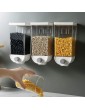 1pc Kitchen Food Storage Container Wall Mounted Oatmeal Cereal Dispenser Household Gadget Easy Press 1000ml - B08N4C1PW1A