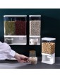 ATNR Wall-Mounted Food Dispenser 1500ml Dry Food Cereal Dispenser Plastic Clear Divided Rice Dry Food Container Storage Organizer Kitchen Food Storage for Home Kitchen - B092D2L468M