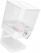 Cereal Dispenser White Transparent Grain Dispenser Plastic Material for All Kinds Dry Food - B0B19D3PMLX