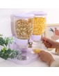Double Cereal Dispenser Dual Control Candy Dispensers Clear Container with 2 Cups Kitchen Storage Tank for Sweets Nuts Granola Cereals - B01JBK1IW8N