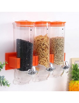 HINAA Cereal Dispenser Cereal Storage Containers Triple Sweet Dispenser Candy Dispenser Machine Canister Dry Food Dispenser Convenient Storage For Grains Coffee Beans Nuts - B0B2WR2DNMF