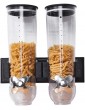 Keptfeet Wall Mount Dry Goods Dispensers,Wall Mount Cereal Maker Triple Organizer Rice Storage Bin Machine For Home Office Desk Snacks Grains - B0B1YWNXTDC