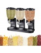 lencyotool Rice Dispenser Cereal Dispenser Triple Acrylic Storage Jars Cereal Dispenser Rice Storage Box For Candy Nut Grain Muesli Snacks 44x16x35 Cm - B09ZD4HV2VU