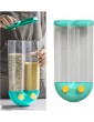 MagiDeal 2 Grid Kitchen Wall Mounted Press Cereals Dispenser Made of Food Grade Plastic for Rice Beans Airtight Snack Grain Canister Tools Durable Green 16x8x33cm - B0B291K9G7U
