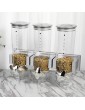 N A A Wall Mount Dry Goods Dispensers | Indispensable Dry Goods Dispensers Cereal Maker Triple Organizer Rice Storage Bin Machine For Home Office Desk Snacks Grains - B0B1YSM7PGW