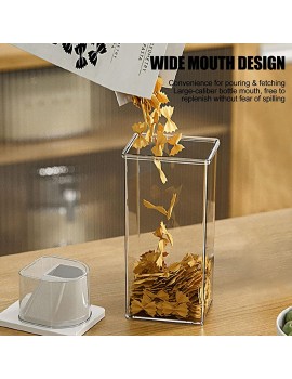 SANZH Transparent Food Storage Container Transparent Cereal Dispenser Box Cereal Dispenser Box with Pouring Spout Practical Kitchen Tool for Dried Fruit Snacks Grain Rice - B0B1Y2GR3JL