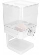 Shanrya Cereal Dispenser White Grain Dispenser for All Kinds Dry Food for Family - B09XQS2VW9P