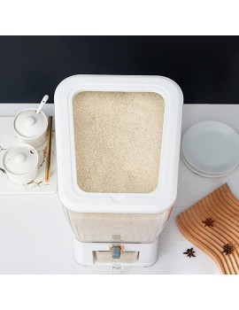 Wangduodu Rice Dispenser | 11L Rice Dispenser | Cereal Dispenser Kitchen Rice Storage Box Sealed Beans Container Dispenser Household Food Dispenser Bucket - B0B1Z2JSVXX