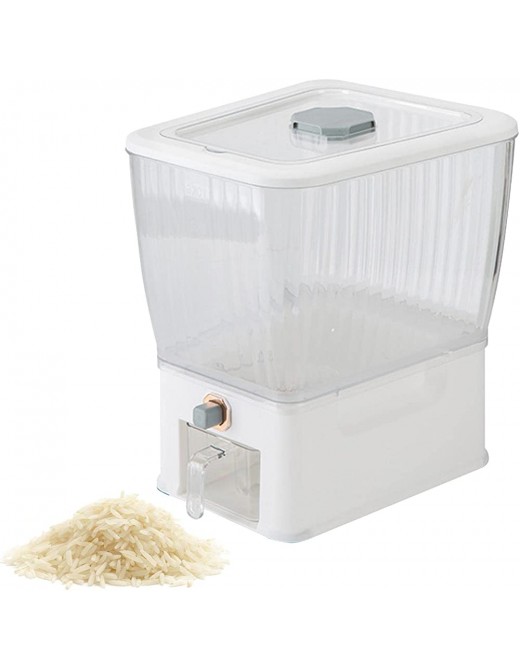Wukesify Rice Dispenser Rice Container | 11L Grain Dispenser Rice Container | Grains Dispenser Rice Bucket Cereal Dispenser Countertop Rice Storage Containers - B0B1W166R2V