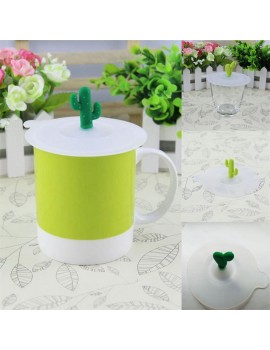 bismarckbeer Silicone Cup Cover Cartoon Cactus Glass Cup Lid Anti Dust Coffee Mug Cover Cap - B07FP73XP4K