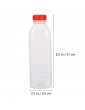 Cabilock 10 pcs 500ML Reusable Beverage Bottles Juice Bottles with Lids Clear Food Grade PET Bottles with Tamper- Proof Caps for Water Orange Apple Lemon Juicing Milk BPA Free - B09H7JL1T7U