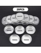 FINGERINSPIRE 20 Pcs Coin Slot Lid 6.8cm Inner Diameter Inserts Metal Mason Jar Lids Canning Jar Lids Change Bill Storage Jars Lids Money Saving Jars Lids Silver - B097MPMSZDP