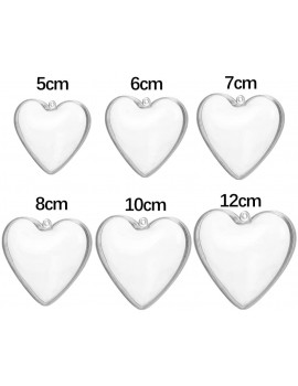 Plastic heart-shaped Ball Bath Accessories Food Packaging Heart Shape Bath Bomb DIY Creative Sugar Box5cm - B0B19DFV7TJ